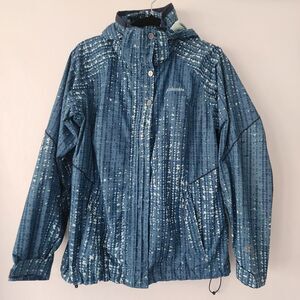 Columbia Blue Bugaboo Interchange Water Resistant Hooded Zip Front Jacket size M